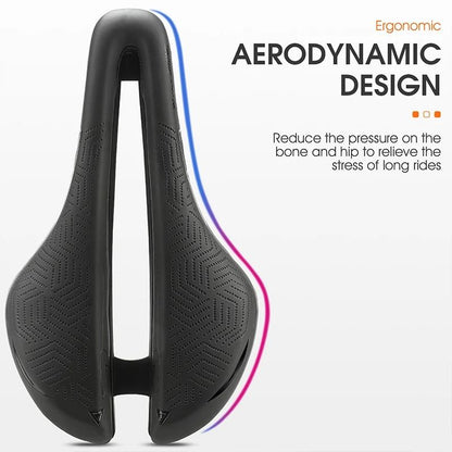 Hollow Bicycle Saddle With Shock Absorption And Waterproof PU Cushion 1