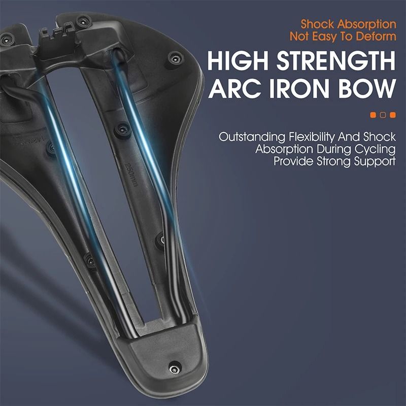 Hollow Bicycle Saddle With Shock Absorption And Waterproof PU Cushion 2