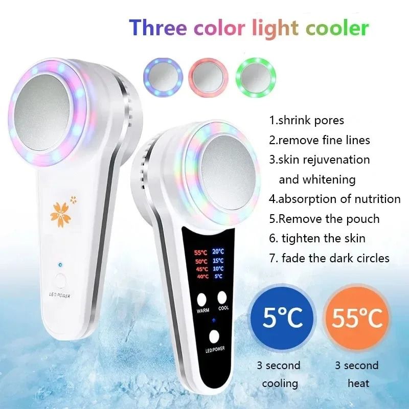 Cryotherapy Hot And Cold Face Care Device With Blue Photon Light Therapy For Skin Lifting And Rejuv 2