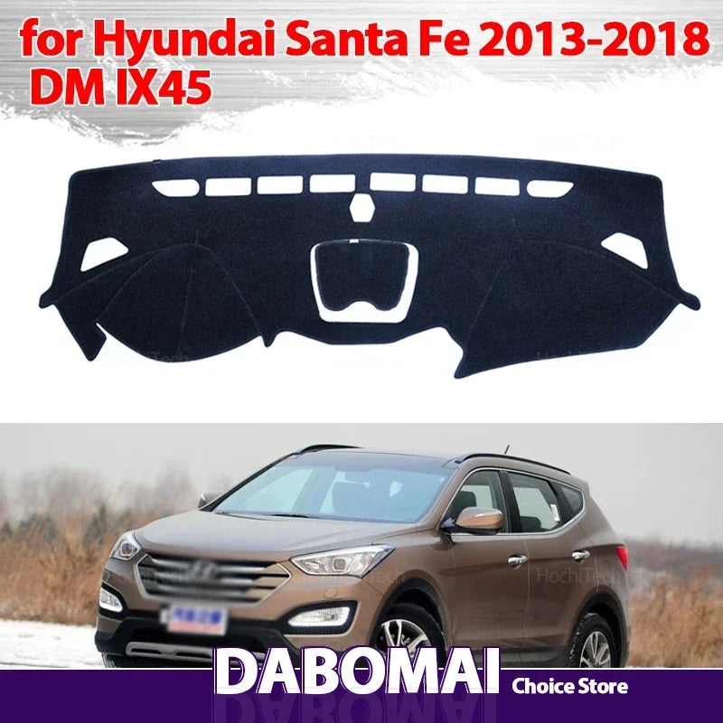 Custom Fit Dashboard Cover for Hyundai Santa Fe 2013-2018, Premium Dash Mat Sunshade Protector with Non Slip Grip
