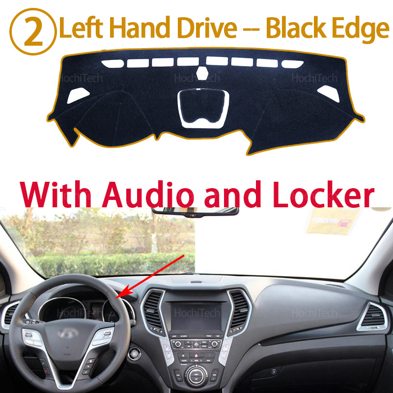 Custom Fit Dashboard Cover for Hyundai Santa Fe 2013-2018, Premium Dash Mat Sunshade Protector with Non Slip Grip