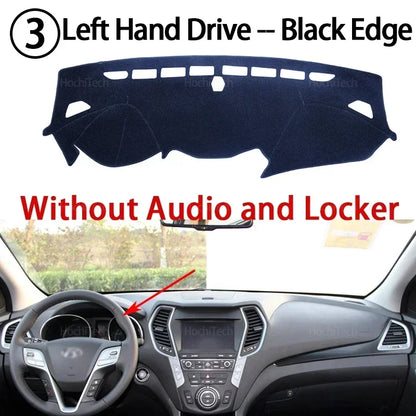 Custom Fit Dashboard Cover for Hyundai Santa Fe 2013-2018, Premium Dash Mat Sunshade Protector with Non Slip Grip