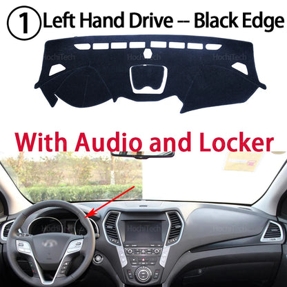 Custom Fit Dashboard Cover for Hyundai Santa Fe 2013-2018, Premium Dash Mat Sunshade Protector with Non Slip Grip