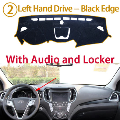 Custom Fit Dashboard Cover for Hyundai Santa Fe 2013-2018, Premium Dash Mat Sunshade Protector with Non Slip Grip