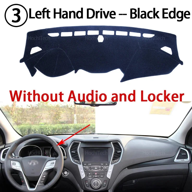 Custom Fit Dashboard Cover for Hyundai Santa Fe 2013-2018, Premium Dash Mat Sunshade Protector with Non Slip Grip