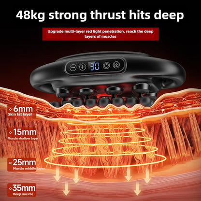Professional Deep Tissue Massage Gun 32 Heads High Quality Wireless Frequency Vibration Red Light M 3