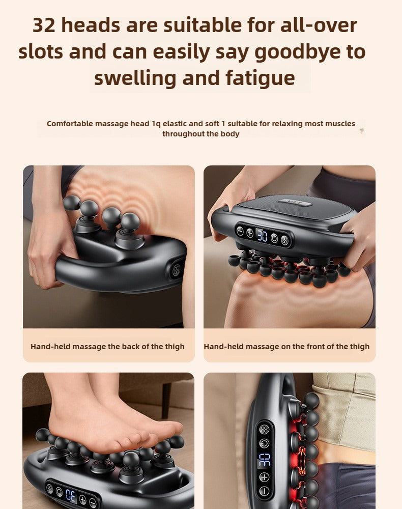 Professional Deep Tissue Massage Gun 32 Heads High Quality Wireless Frequency Vibration Red Light M 4