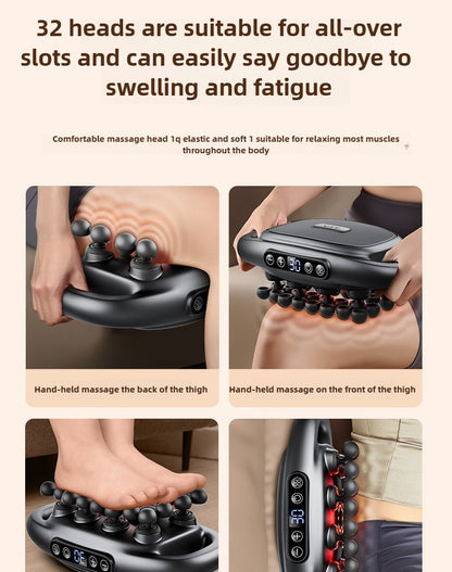 Professional Deep Tissue Massage Gun 32 Heads High Quality Wireless Frequency Vibration Red Light M 4