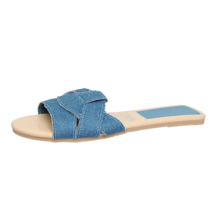 Luxury Designer Flat Slippers For Women Elegant Summer Casual Shoes With Round Toe For Beach House  6