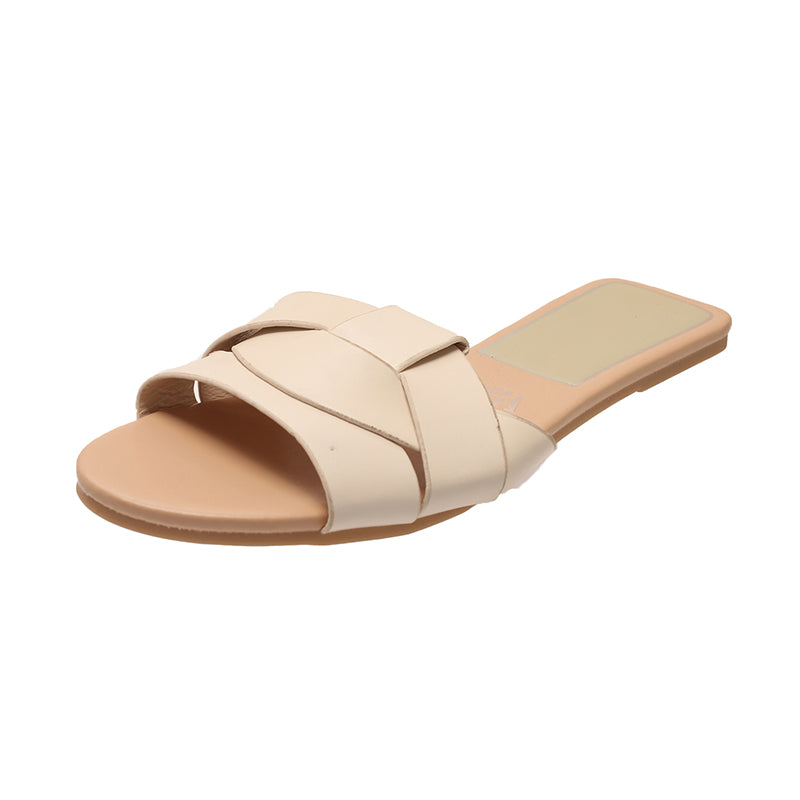 Luxury Designer Flat Slippers For Women Elegant Summer Casual Shoes With Round Toe For Beach House  8