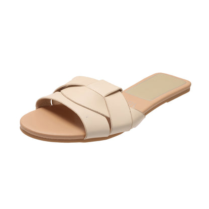 Luxury Designer Flat Slippers For Women Elegant Summer Casual Shoes With Round Toe For Beach House  8