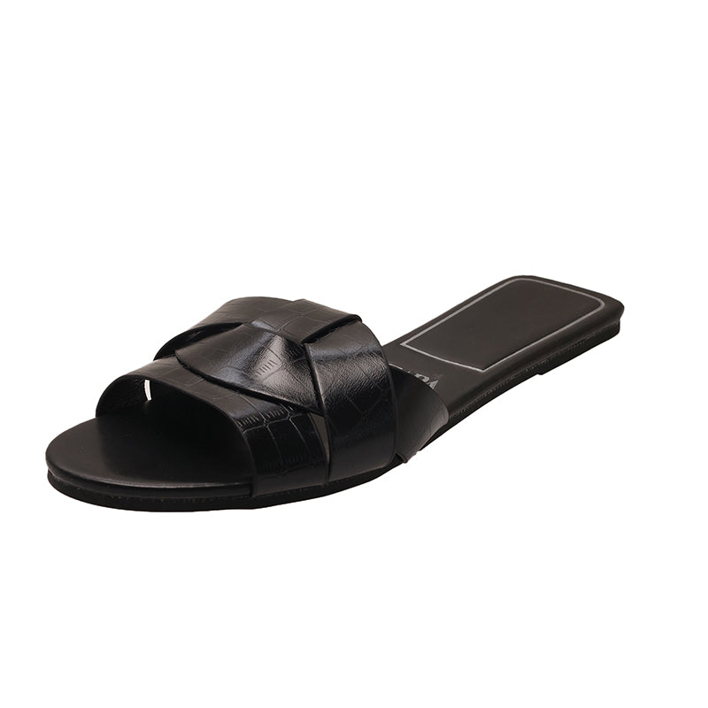 Luxury Designer Flat Slippers For Women Elegant Summer Casual Shoes With Round Toe For Beach House  9