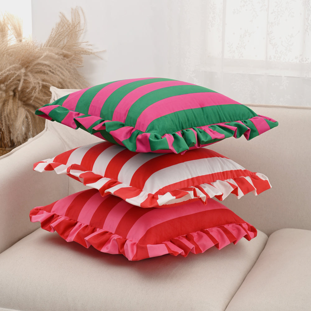 Striped Lace Velvet Pillowcase Soft Cushion Covers Luxury Cozy Pillowcases For Couch Bedroom Living 4