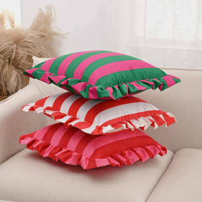 Striped Lace Velvet Pillowcase Soft Cushion Covers Luxury Cozy Pillowcases For Couch Bedroom Living 4