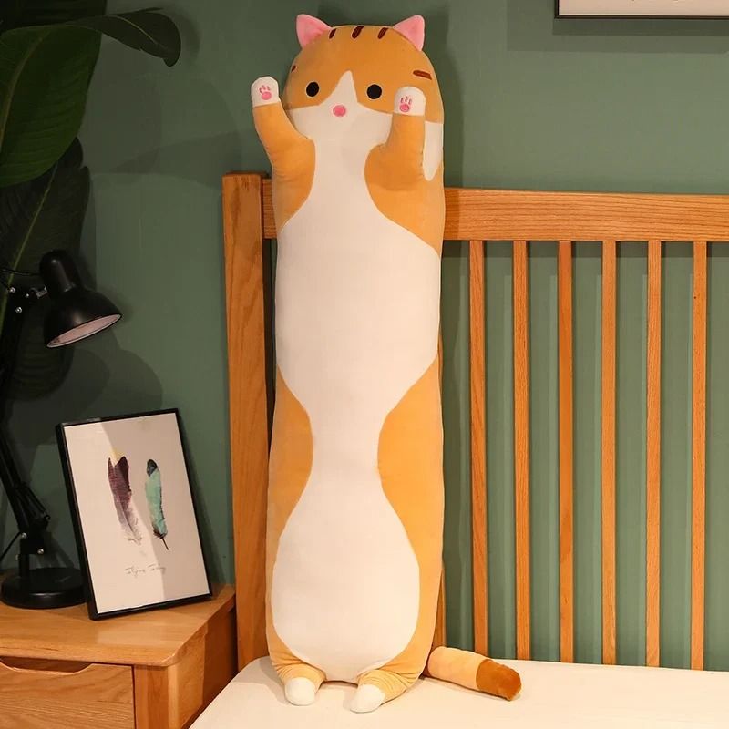 Long Cat Plush Pillow Soft Sleeping Plushie Doll 13