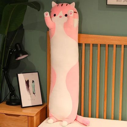 Long Cat Plush Pillow Soft Sleeping Plushie Doll 7