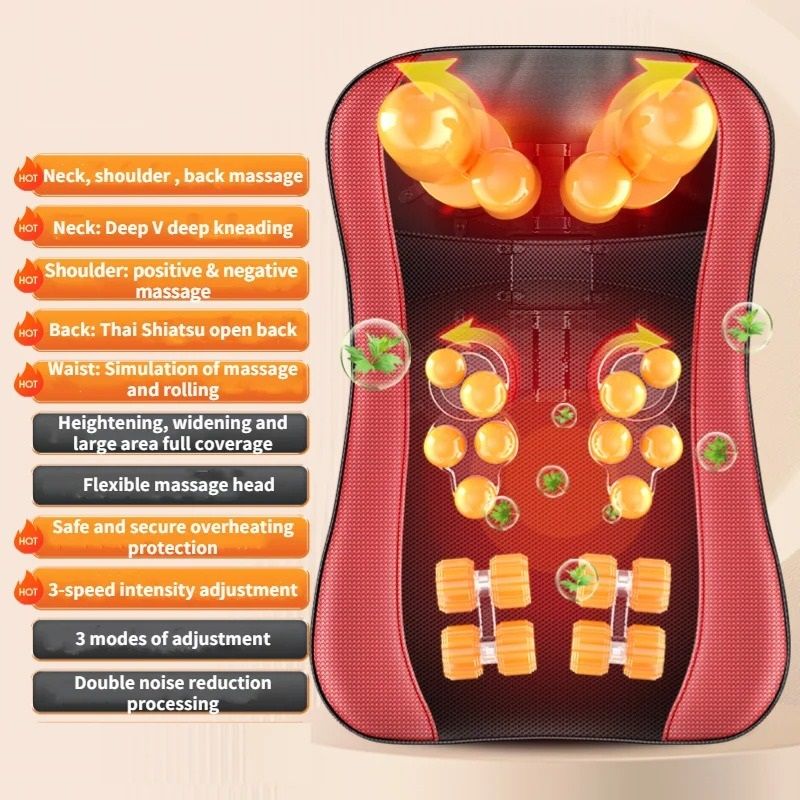 Full Body Electric Massage Cushion for Neck Shoulder Waist Shiatsu Relaxation