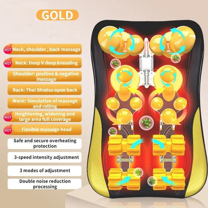 Full Body Electric Massage Cushion For Neck Shoulder Waist Shiatsu Relaxation 7