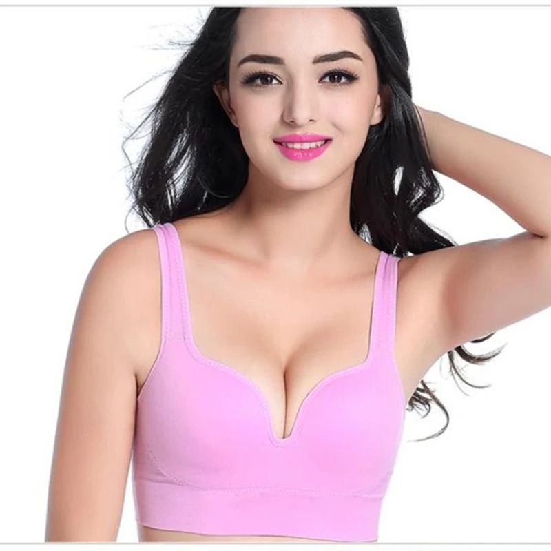 Womens Wireless Sports Bra Padded Fitness Running Gym Bralette 10