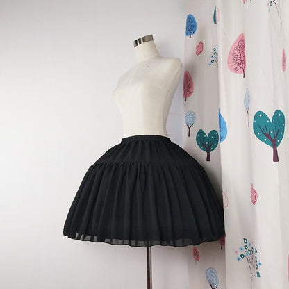 Short Ball Gown Underskirt, Lolita Petticoat for Cosplay, Rockabilly Crinoline with Two Bones, Ballet Tutu Puffy Slip