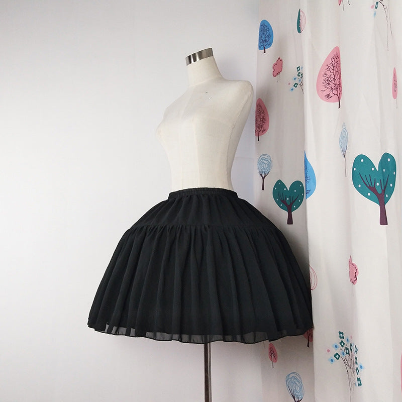Short Ball Gown Underskirt, Lolita Petticoat for Cosplay, Rockabilly Crinoline with Two Bones, Ballet Tutu Puffy Slip