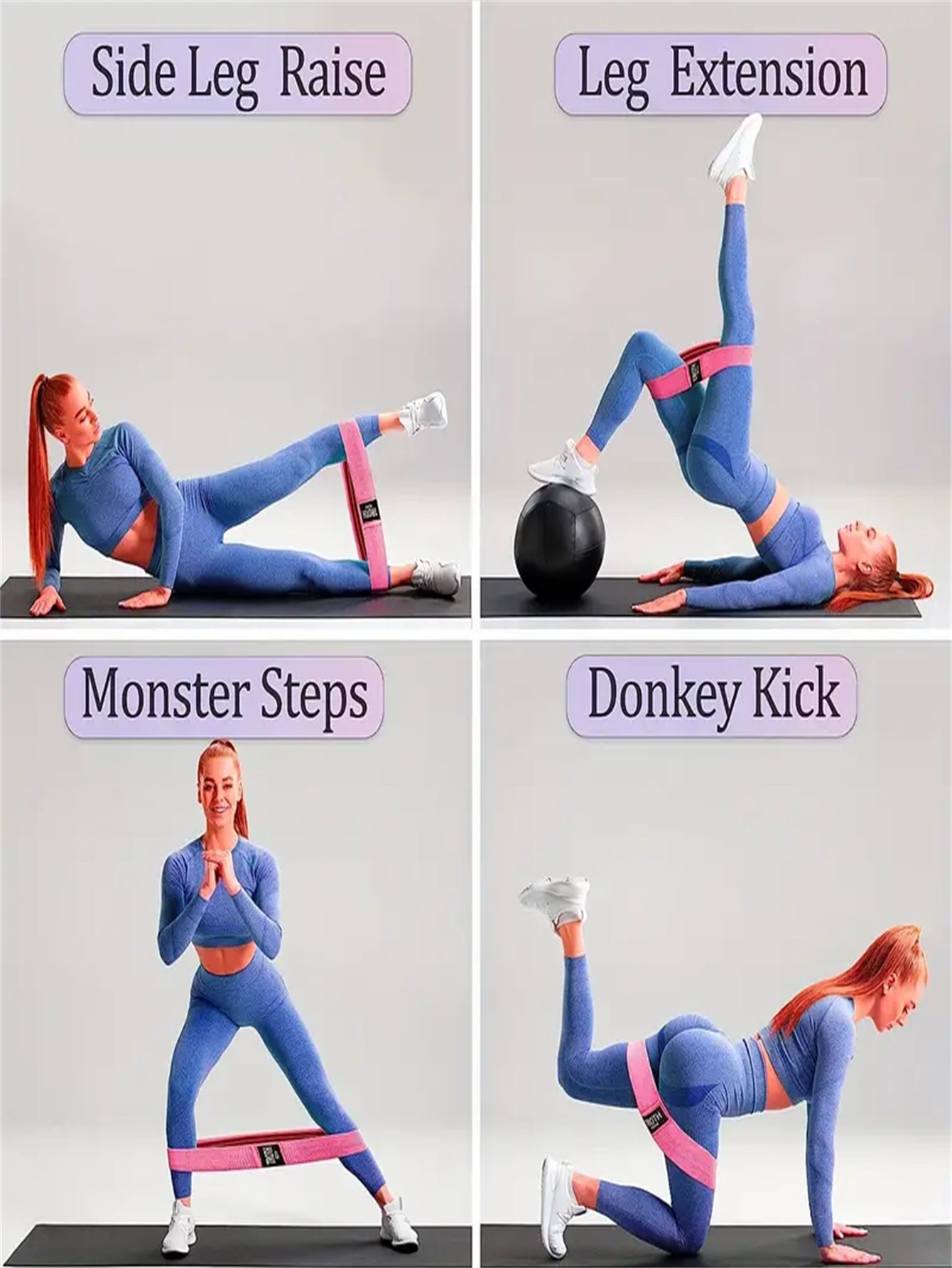 Yoga Elastic Resistance Bands, Pilates, Band For Booty Legs Workout, Exercise Stretch Flex