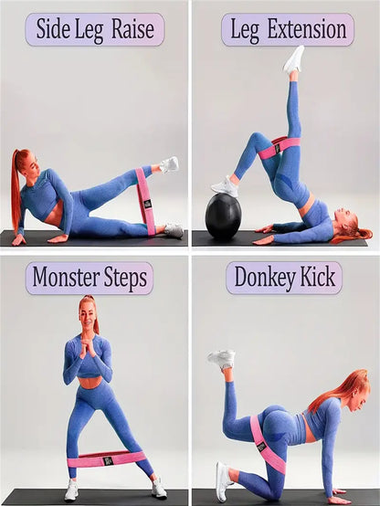 Yoga Elastic Resistance Bands, Pilates, Band For Booty Legs Workout, Exercise Stretch Flex