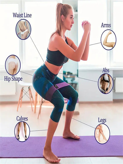 Yoga Elastic Resistance Bands, Pilates, Band For Booty Legs Workout, Exercise Stretch Flex