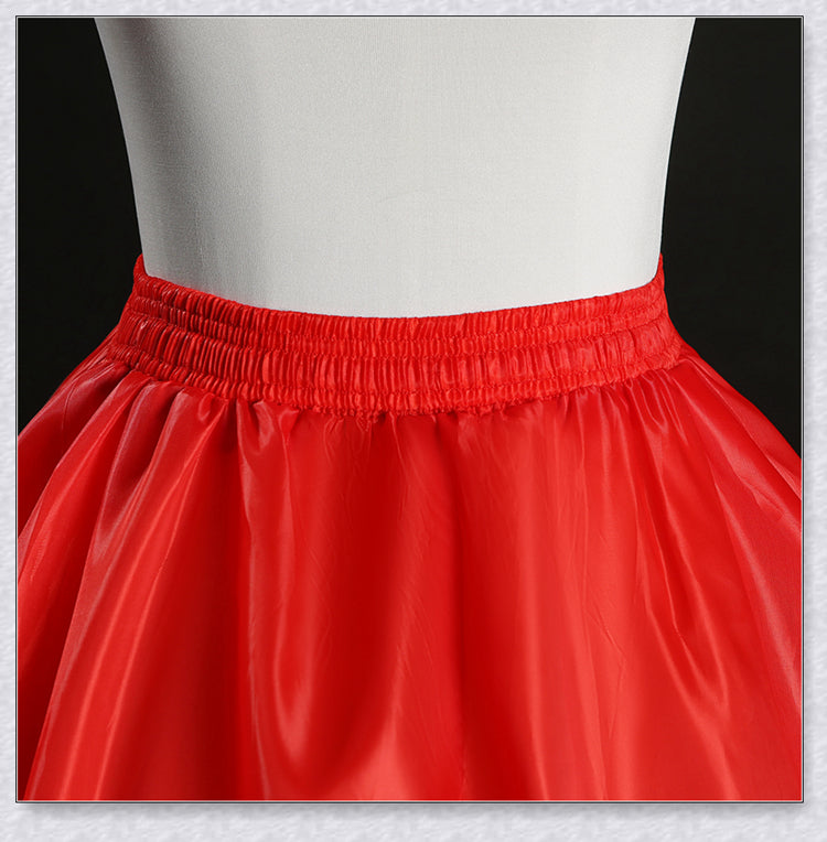 A Line Crinoline Slip, Red 4 Hoop Petticoat Underskirt, for Wedding Dress, Ball Gown, High Quality