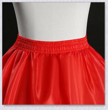 A Line Crinoline Slip, Red 4 Hoop Petticoat Underskirt, for Wedding Dress, Ball Gown, High Quality