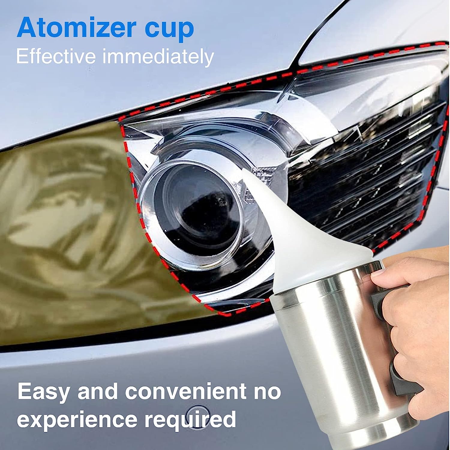 Automotive Headlight Care Tool, Headlamp Polish Tool Kit Electrical Heating Cup Tool Set, Car Headlight Repair Heating