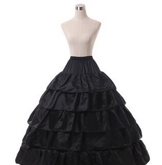 Long 4 Hoop Crinoline, Petticoat Underskirt for Ball Gown Wedding Dress Adjustable Bridal Slip, Formal Event Accessories