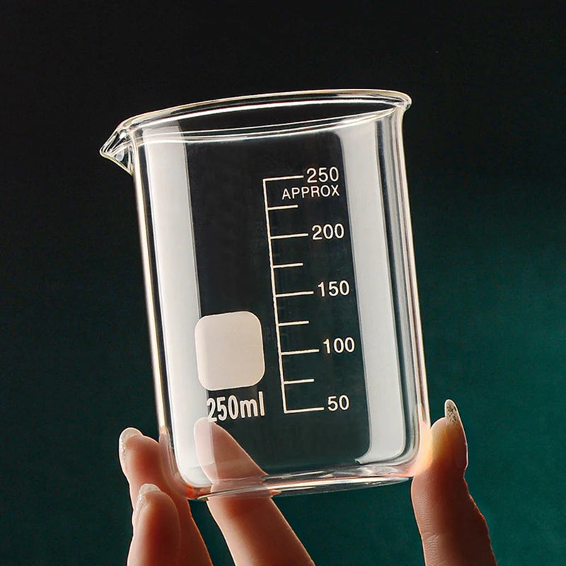 Transparent Borosilicate Glass Measuring Cup With Clear Scale Laboratory Beaker Kitchen Baking Tool 1