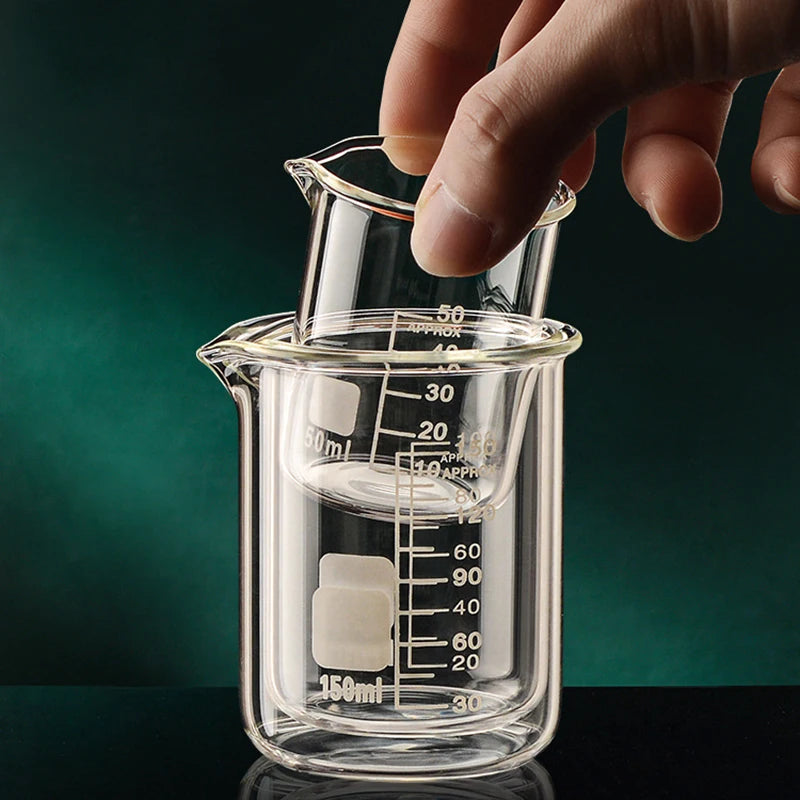 Transparent Borosilicate Glass Measuring Cup With Clear Scale Laboratory Beaker Kitchen Baking Tool 2