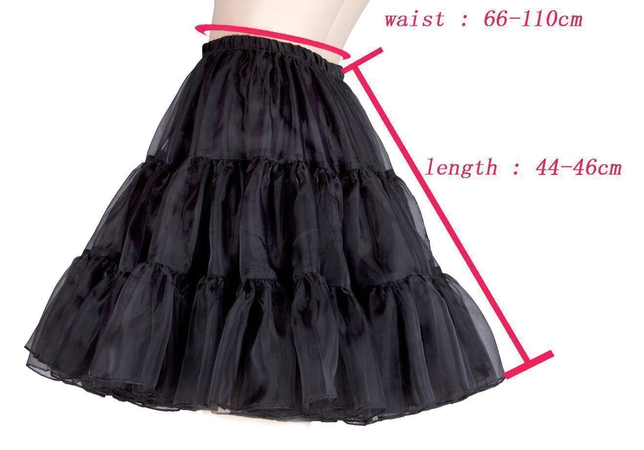 BABYONLINE Petticoat For Dresses Adult Crinoline Underskirt Tulle Bridal Slip Rockabilly Skirt Tutu 4