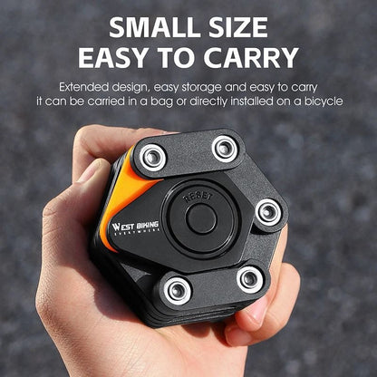WEST BIKING Bicycle Folding Lock 4 Digit Combo Anti Theft Lock For E Bike Scooter 2