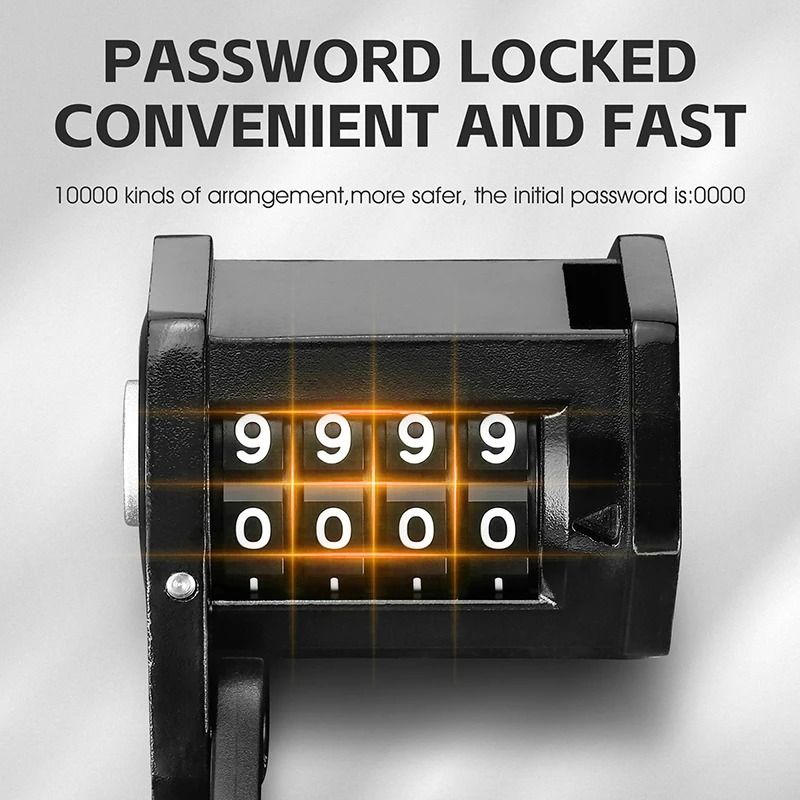 WEST BIKING Bicycle Folding Lock 4 Digit Combo Anti Theft Lock For E Bike Scooter 4