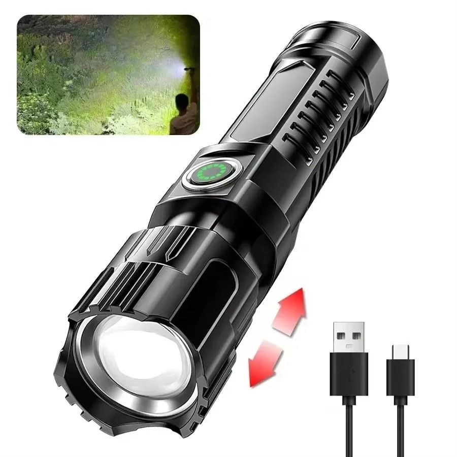 High Power Rechargeable LED Flashlight With Builtin Battery 9