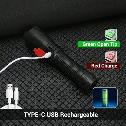 High Power Rechargeable LED Flashlight With Builtin Battery 5