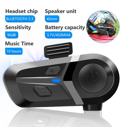 Bluetooth 53 Motorcycle Helmet Headset With HandsFree Calls And Waterproof Design 1