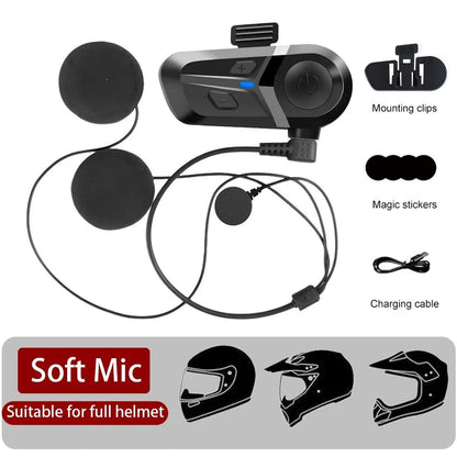 Bluetooth 53 Motorcycle Helmet Headset With HandsFree Calls And Waterproof Design 7