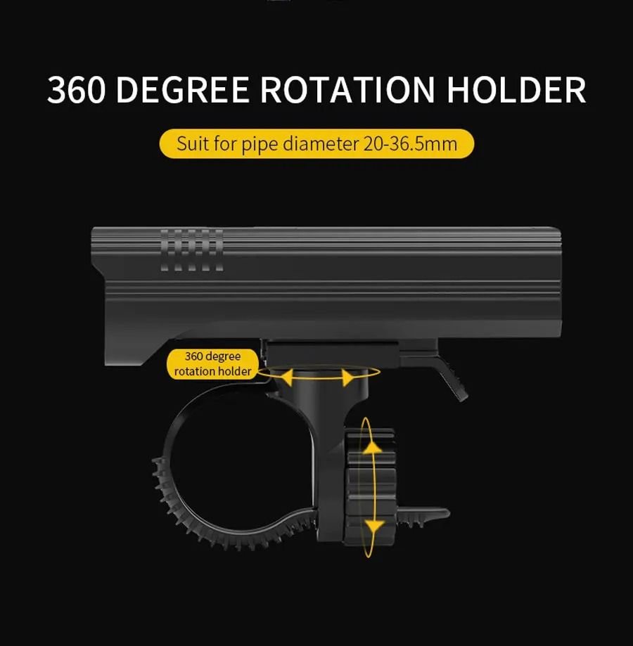 4800 Lumen USB Rechargeable Bicycle Light With 10000mAh Battery And Rainproof Design 6