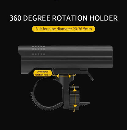4800 Lumen USB Rechargeable Bicycle Light With 10000mAh Battery And Rainproof Design 6