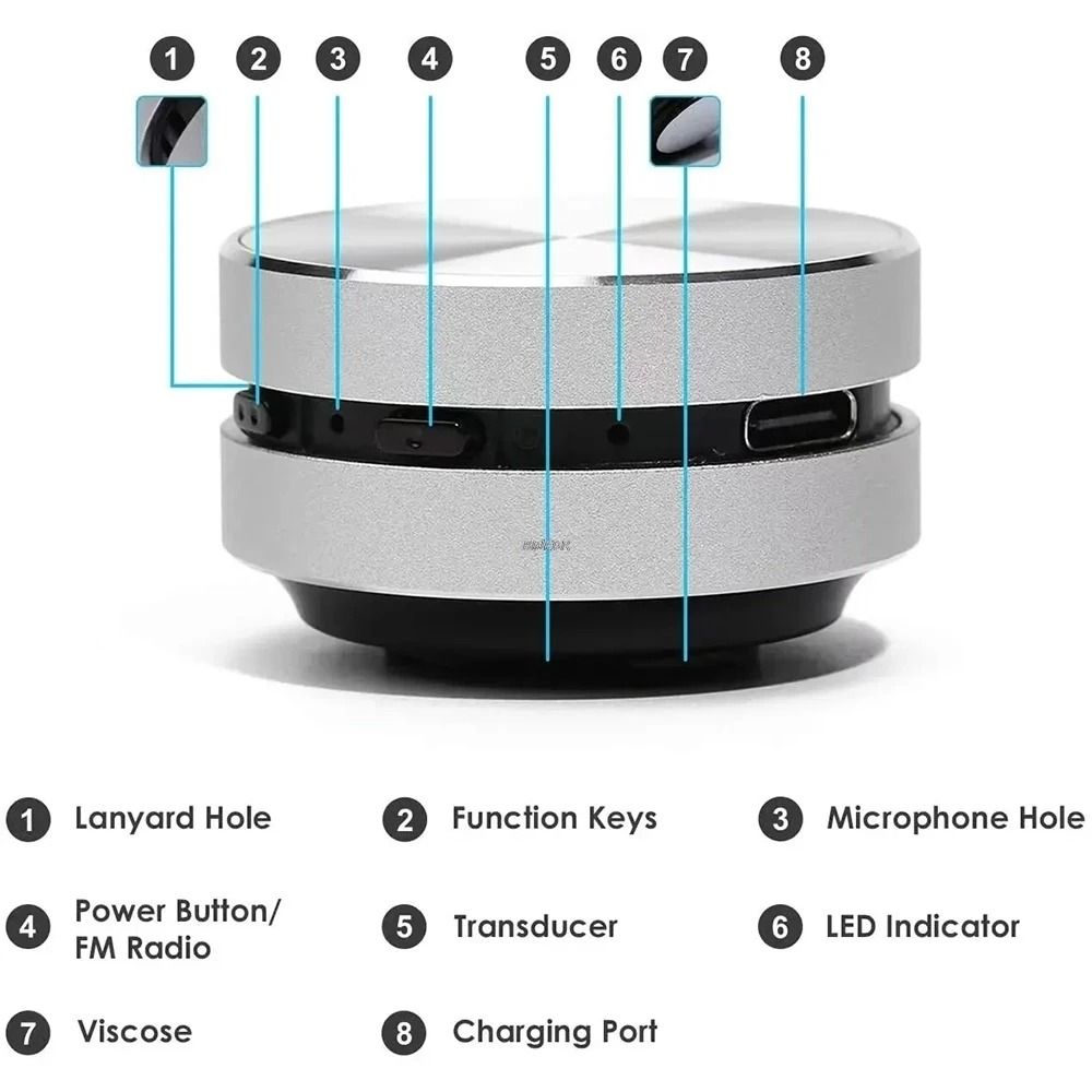 Mini Bone Conduction Bluetooth Speaker With TWS Stereo And FM Radio 2