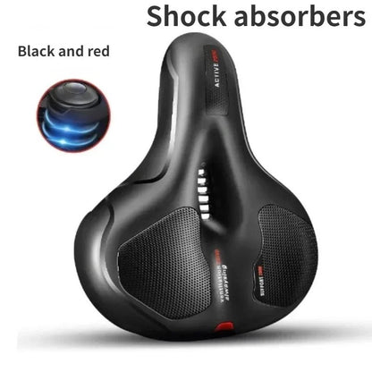 Hollow Breathable Bicycle Saddle With Shock Absorption And Safety Warning Light 13