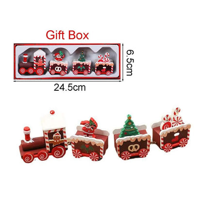 Christmas Wood Train Decoration Moving Ornament Home Holiday Gifts 10