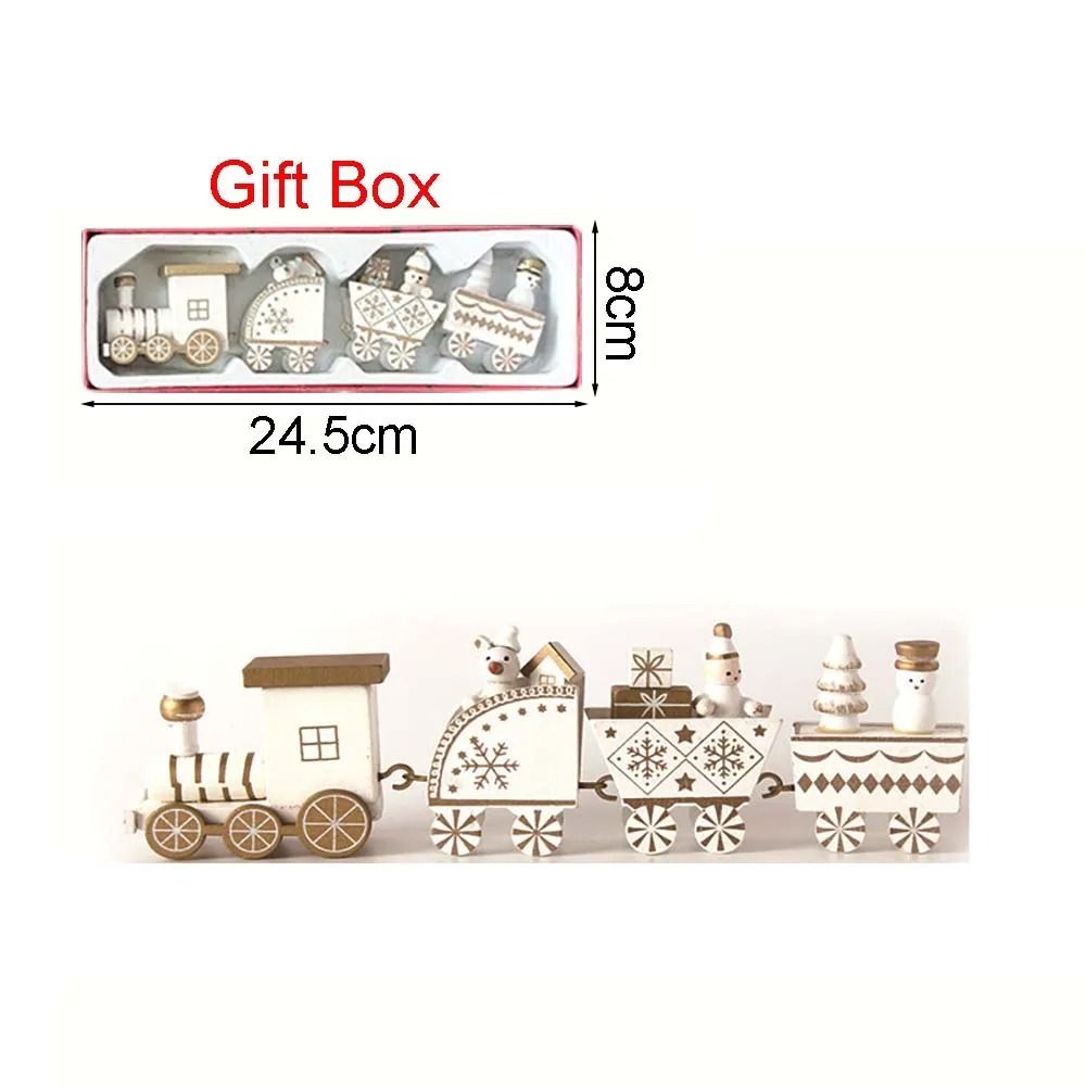 Christmas Wood Train Decoration Moving Ornament Home Holiday Gifts 11