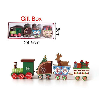 Christmas Wood Train Decoration Moving Ornament Home Holiday Gifts 6