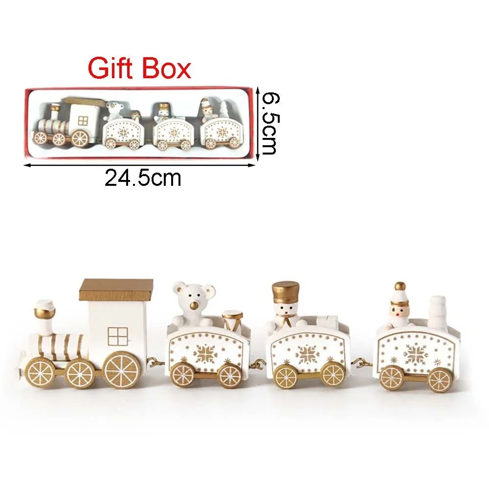 Christmas Wood Train Decoration Moving Ornament Home Holiday Gifts 7