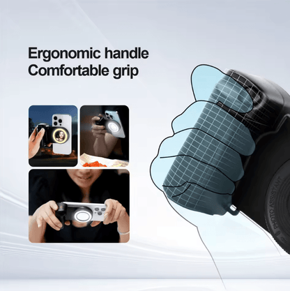 Magnetic Smartphone Handle Grip With Bluetooth Remote And Fill Light For Steady Photos 2